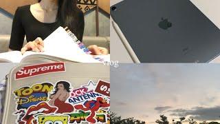 sub) 노무사 수험생 vlogㅣiPad Air4 스카이블루 불량 & 재구매 언박싱ㅣ인생 첫 아이패드 개봉ㅣ카페에서 공부ㅣ스터디카페에서 아이패드로 공부ㅣ노시생