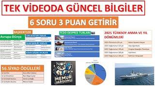2025 KPSS TEK VİDEO'DA GÜNCEL BİLGİLER