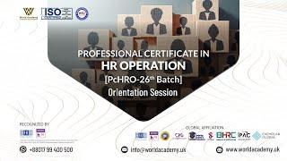 Professional Certificate in HR Operations [PcHRO]