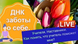 ДНК заботы о себе. Эфир 7 Учителя, тренеры, наставники. Как понять, что  учитель поможет мне?