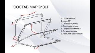 МОНТАЖ, СБОРКА корзинной маркизы