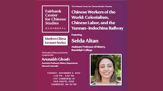 Modern China Lecture Series featuring Selda Altan — November 5, 2024