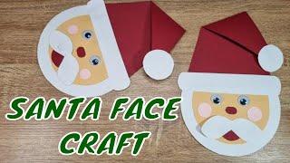 How to make a paper santa claus | Santa face diy christmas decorations