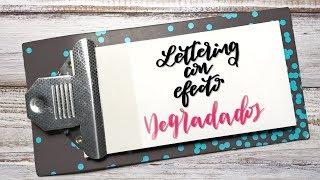 Lettering con efecto: degradado con acuarelas y rotuladores