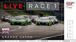 LIVE | Race 1 | Brands Hatch | Fanatec GT Europe 2024 (English)