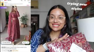 Myntra clothing haul for my postpartum body | kurtas, pants, nursing bras | satshyaa