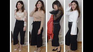 Cinco looks con pantalones culottes negros