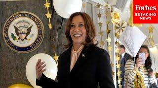 Audience Sings Happy Birthday To Vice President Kamala Harris On Her 60th Birthday