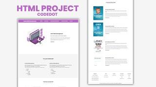 How to create a modern website using only HTML from Code Dot