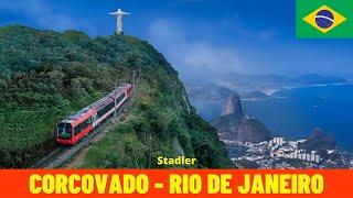 Cab Ride Corcovado Rack Railway (Rio de Janeiro - Brazil) train driver's view 4K