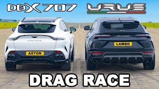 Aston Martin DBX 707 v Lamborghini Urus: DRAG RACE