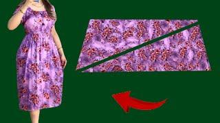 ️Very Stylish Summer Dresses Only 1 Meter fabric  Sew Only 10 Minute ️Cut and Sew Summer Dresses