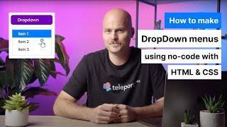 How To Make Dropdown Menu using no-code with HTML and CSS code export