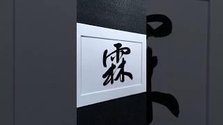 霖 long rain in Running Script 行書 1992 | #Chinese5000 #ChineseCalligraphy #書法