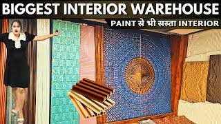 Interior wall panels warehouse in delhi ncr wpc louvers UV marble sheet charcoal panel #wallpanels