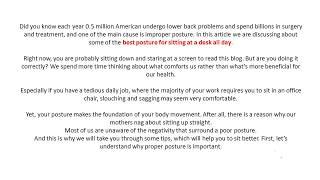 Best Posture for sitting at a Desk all Day | Chairs Lab
