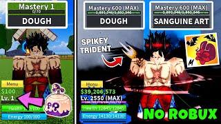 Noob To Pro as *Luffy Snakeman* but he uses Awakened Dough Fruit | Unlocked Sanguine Art & Ghoul v4