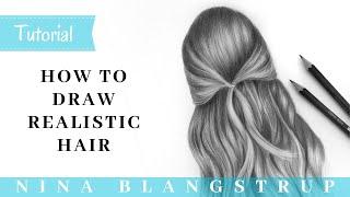 How to Draw Realistic Hair - Step by Step Tutorial For Beginners