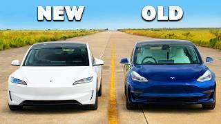 New Tesla Model 3 Performance v Old: DRAG RACE