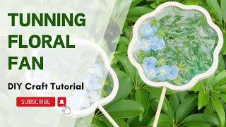 Create a Stunning Floral Fan with UV Resin and Dried Flowers | DIY Craft Tutorial