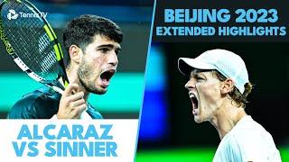 INCREDIBLE Carlos Alcaraz vs Jannik Sinner Shotmaking | Beijing 2023 Extended Highlights