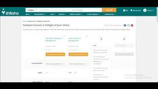 College Comparison Tool- Shiksha.com