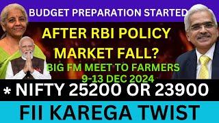 9-13 DEC 2024 NEXT WEEK MARKET NIFTY 25200?AFTER RBI POLICY BUDGET STOCKS MOVE HOGE?  NEW IPO