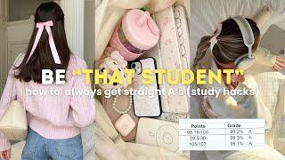 how to be "THAT student " in school  be an A student, study tips, organization hacks