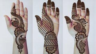 Top 3 stylish front hand mehndi design| mehandi design| mehndi designs| simple mehandi design