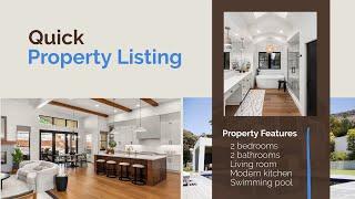 Video template - Quick Property Listing