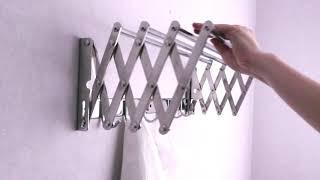 Stainless steel wall mounted bathroom towel rack