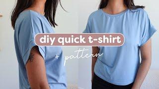 DIY T-shirt + Sewing Pattern | Easy Batwing Sleeve Tee Tutorial