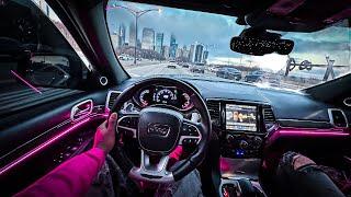 AGGRESSIVELY DRIVING MY TRACKHAWK DOWNTOWN CHICAGO POV DRIVE