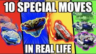 Learning 10 Beyblade Special Moves IN REAL LIFE!!