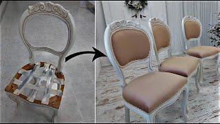 Reupholstering a dining chair