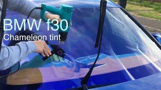 How to | Full process chameleon window tinting outdoors | wet shrinking | first time | DIY