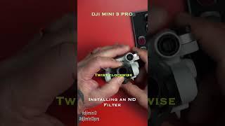 DJI Mini 3 Pro how to install an ND Filter #shorts