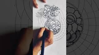 Doodle art|| zentangle pattern|| line art |floral doodling| #mandalaart #lucyrelaxingartgallery