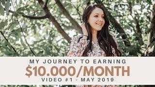 My Journey to Earning $10k/Month. Video #1 - May 2019 | Lidia • Incoming Success