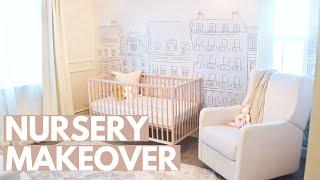 DIY NURSERY MAKEOVER ON A BUDGET | diy wall molding, renter-friendly makeover & nursery ideas