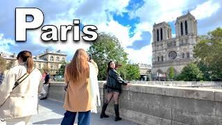 Paris France , HDR walking tour in Partis - Quartier Latin to Châtelet, September 2024 - Paris 4K