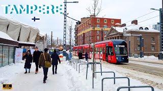 Winter Walk in Tampere    [4K]