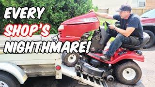 This Repair Is Already Turning Into A Nightmare Before Riding Mower Even Comes Off The Trailer!