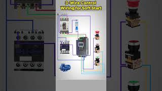 Three-wire Control Wiring for Soft Start #shorts #howto #motor