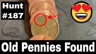 Old Wheat Pennies Found Coin Roll Hunting - Penny Hunt and Fill 187