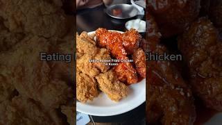 Eating Korean Fried Chicken in Seoul  #food