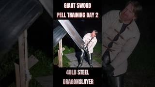 Giant Sword Pell Training Day 2 #buhurt #giantsword #dragonslayer