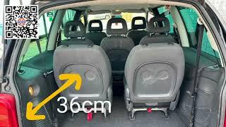 VW Sharan 1995-2010, boot dimension in centimeters #cargurudiy