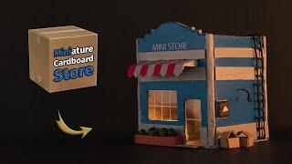 DIY Simple Miniature Store I Cardboard Craft Idea