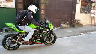 Kawasaki Ninja ZX25R 2021 with Leo Vince 4 cyclinder full system exhaust sound check take off